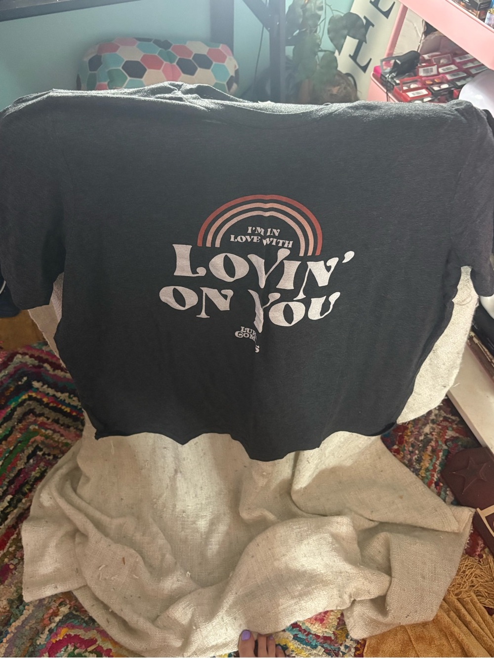 Luke Combs dark gray Graphic Tee - Lovin' On You